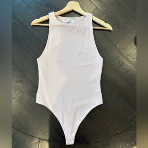 Never Worn - Aritzia Pale Pink Original Contour Crew Bodysuit